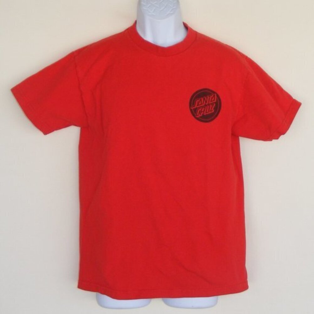 SANTA CRUZ Skateboards Tshirt, M, True Red, Logo, Short sleeves, Minimalist